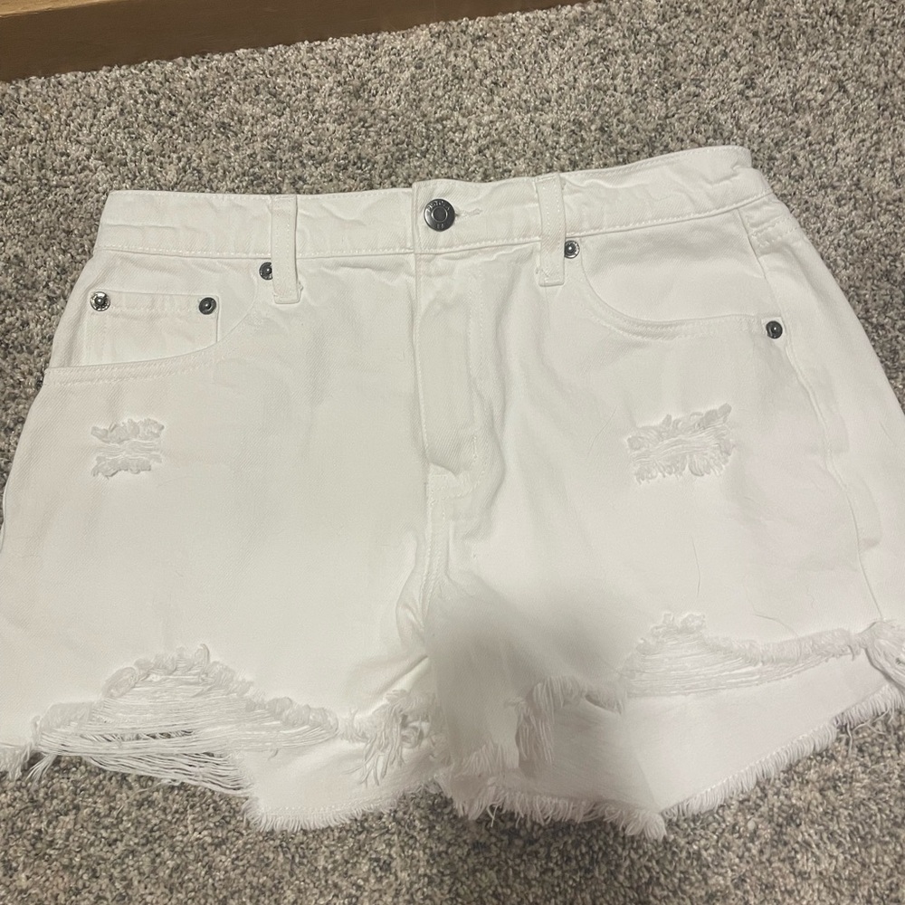 Pistola White Distressed Jean Shorts